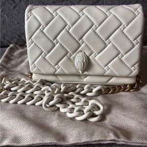 Kurt Geiger White Quilted mini Kensington Bag